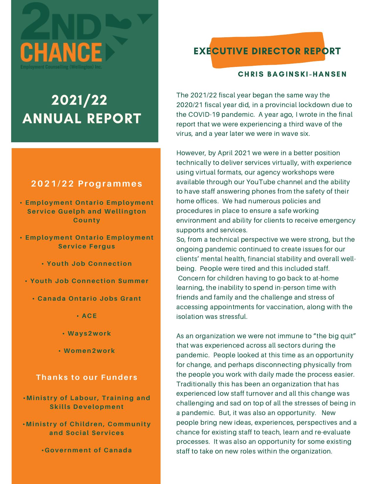 2NDCHANCE 2022 Annual Report