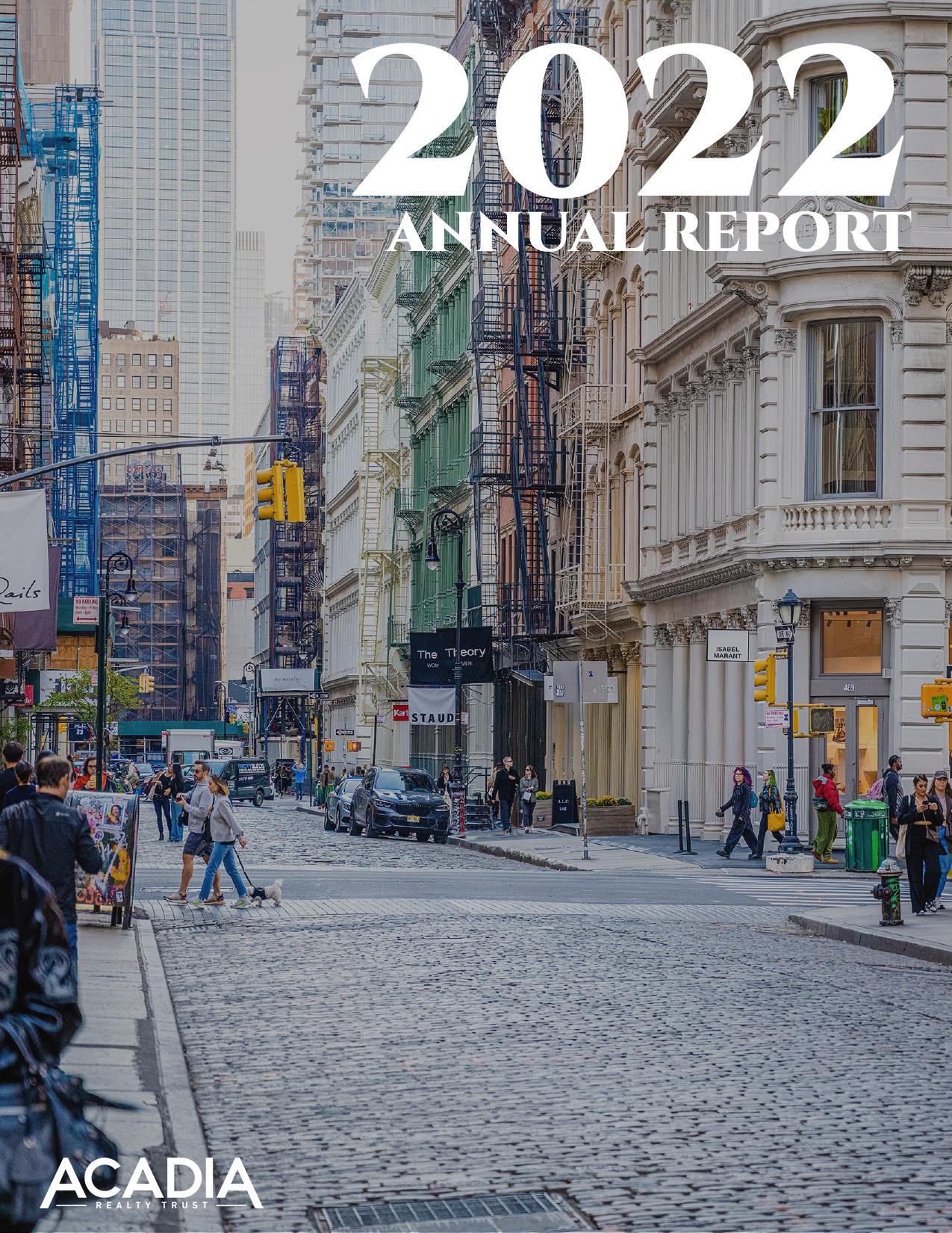 ACADIAREALTY 2022 Annual Report