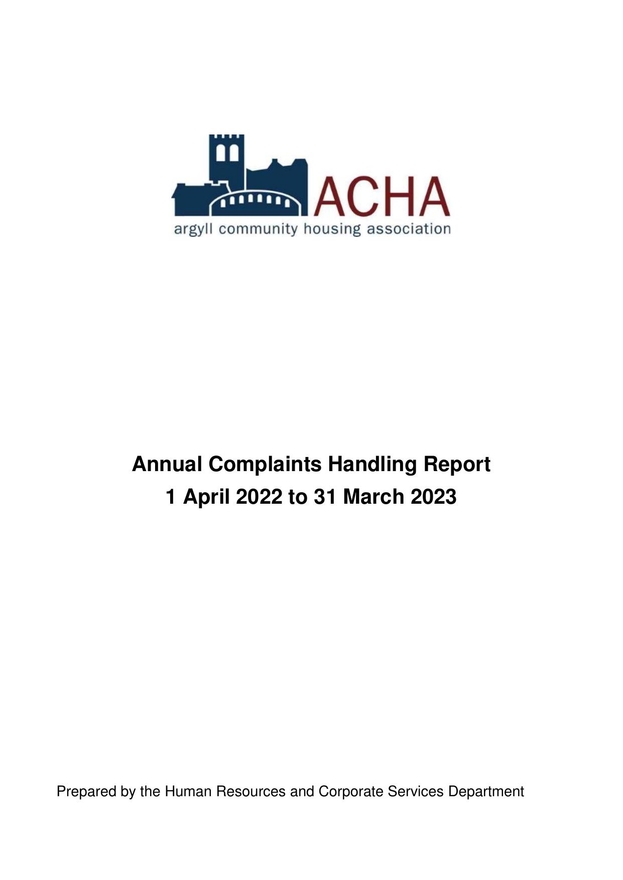 ACHA 2023 Annual Report