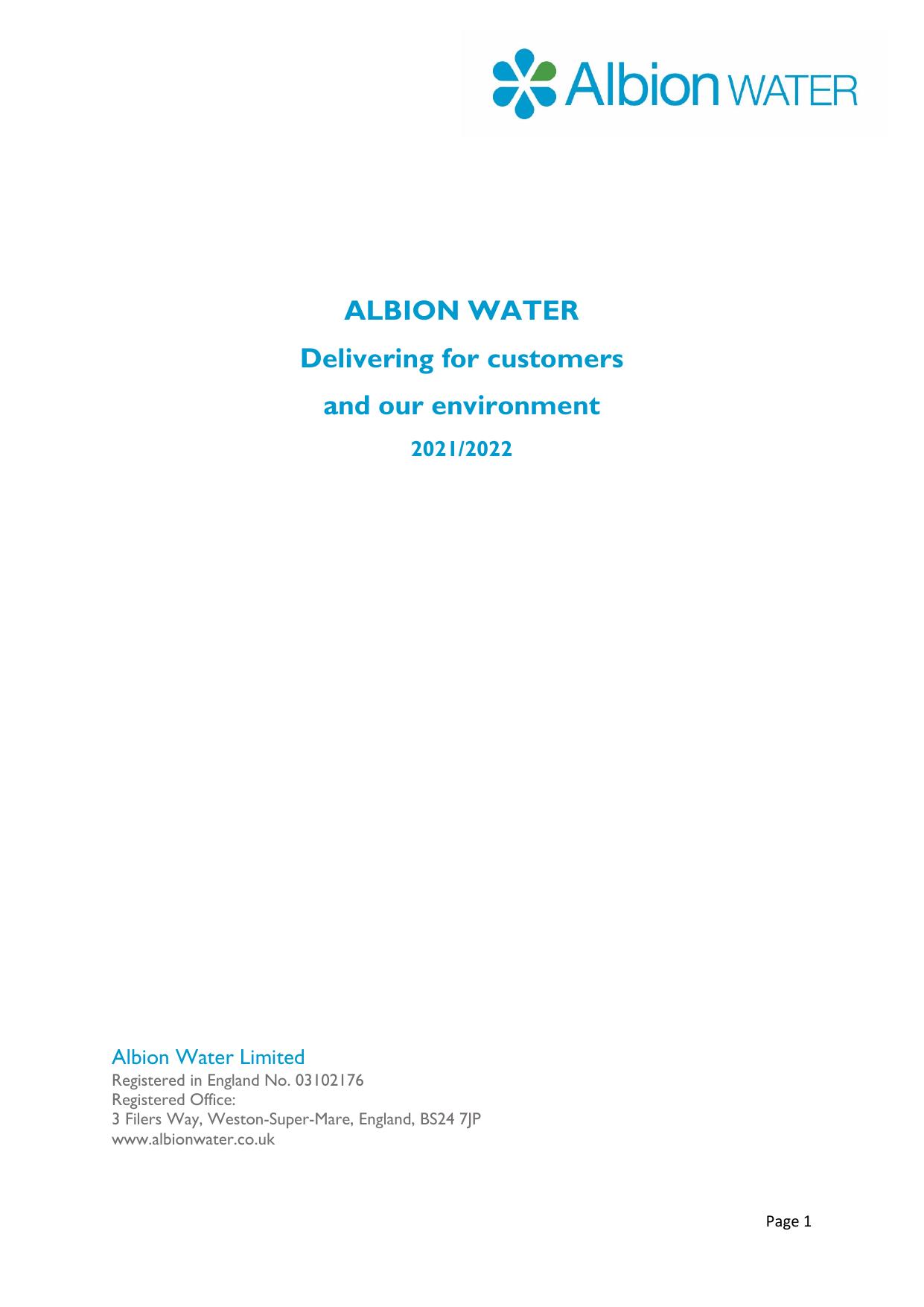 ALBIONWATER 2022 Annual Report