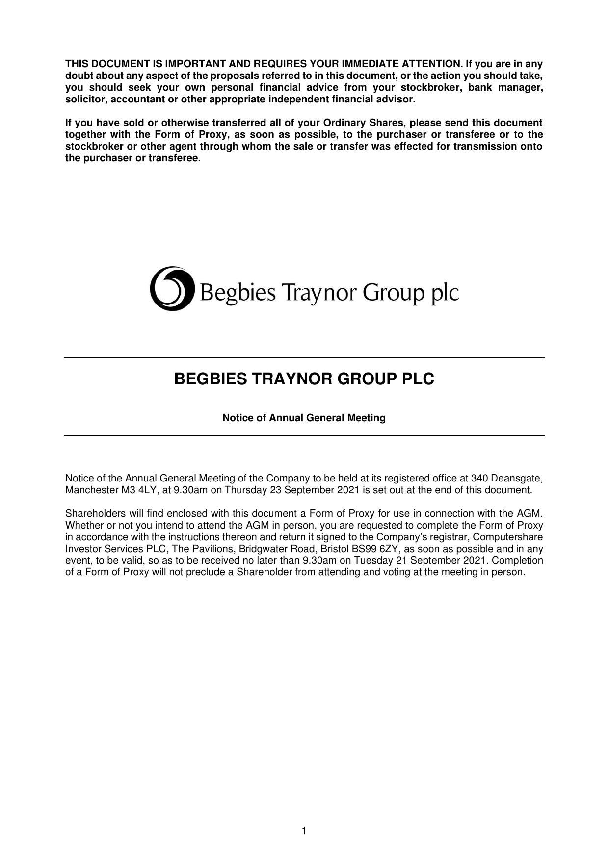 BEGBIES-TRAYNORGROUP 2021 Annual Report