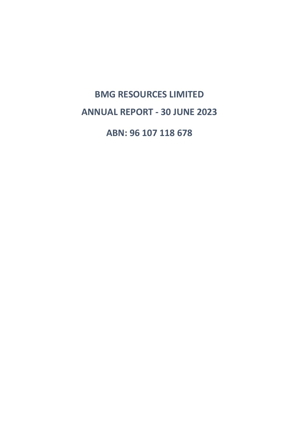 BMGL 2023 Annual Report