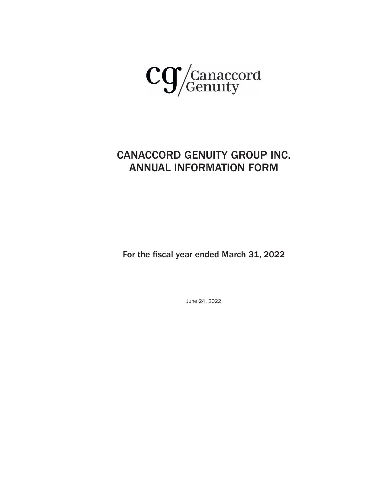 CANACCORDGENUITY 2022 Annual Report