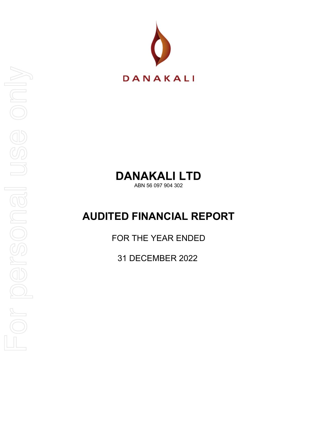 DANAKALI 2023 Annual Report