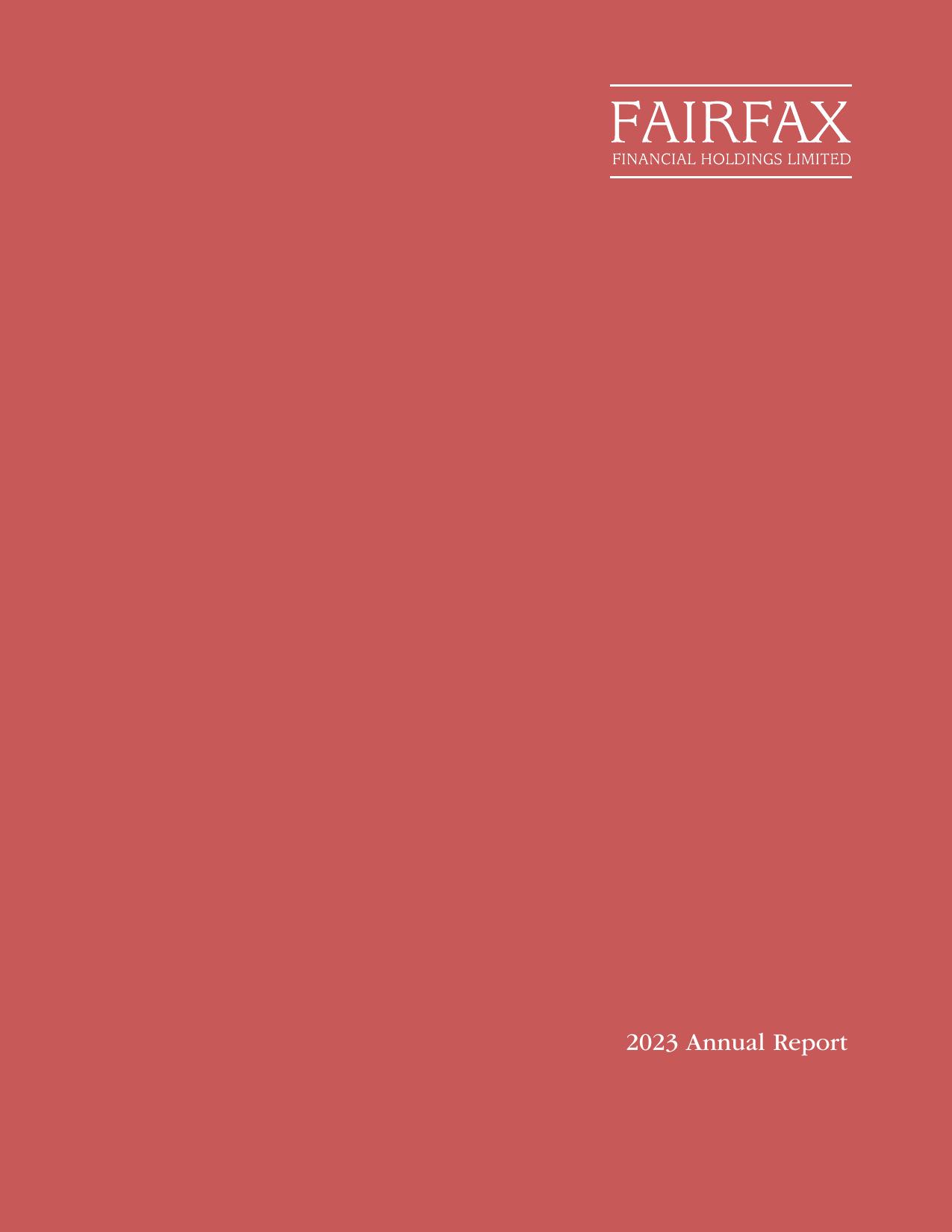 FAIRFAX 2023 Annual Report