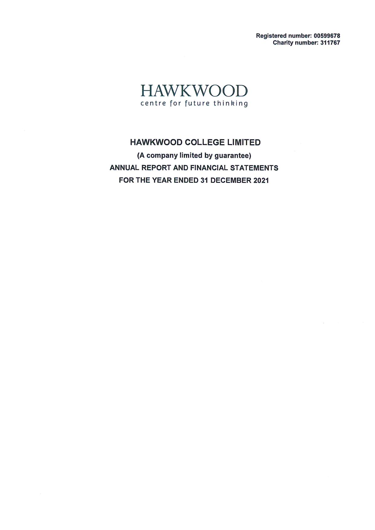 HAWKWOODCOLLEGE 2024 Annual Report