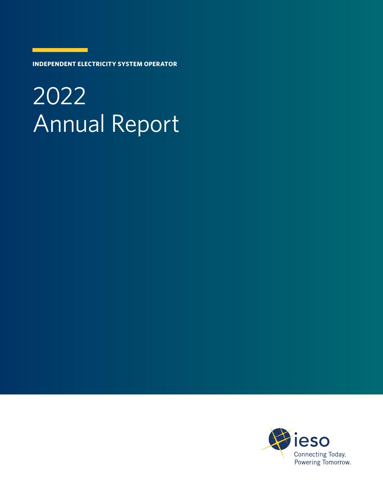 IESO 2022 Annual Report