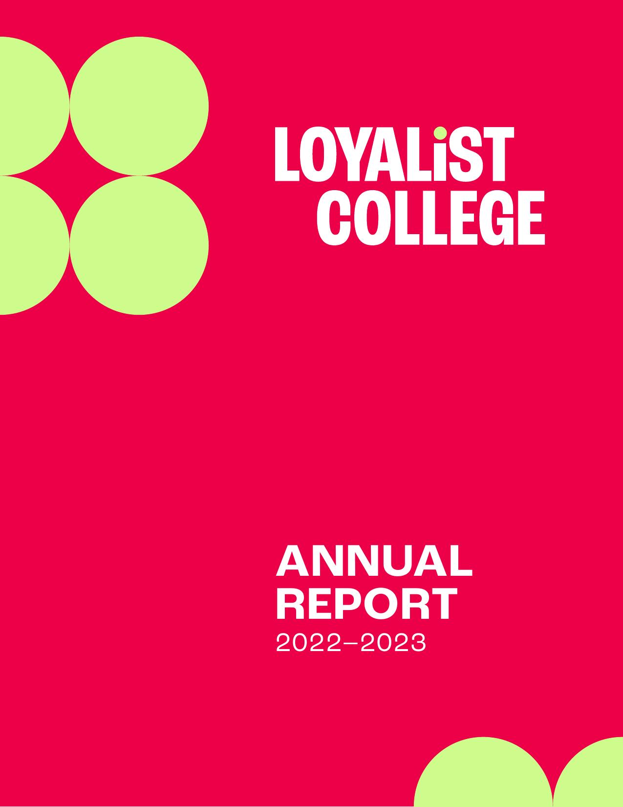LOYALISTCOLLEGE 2023 Annual Report