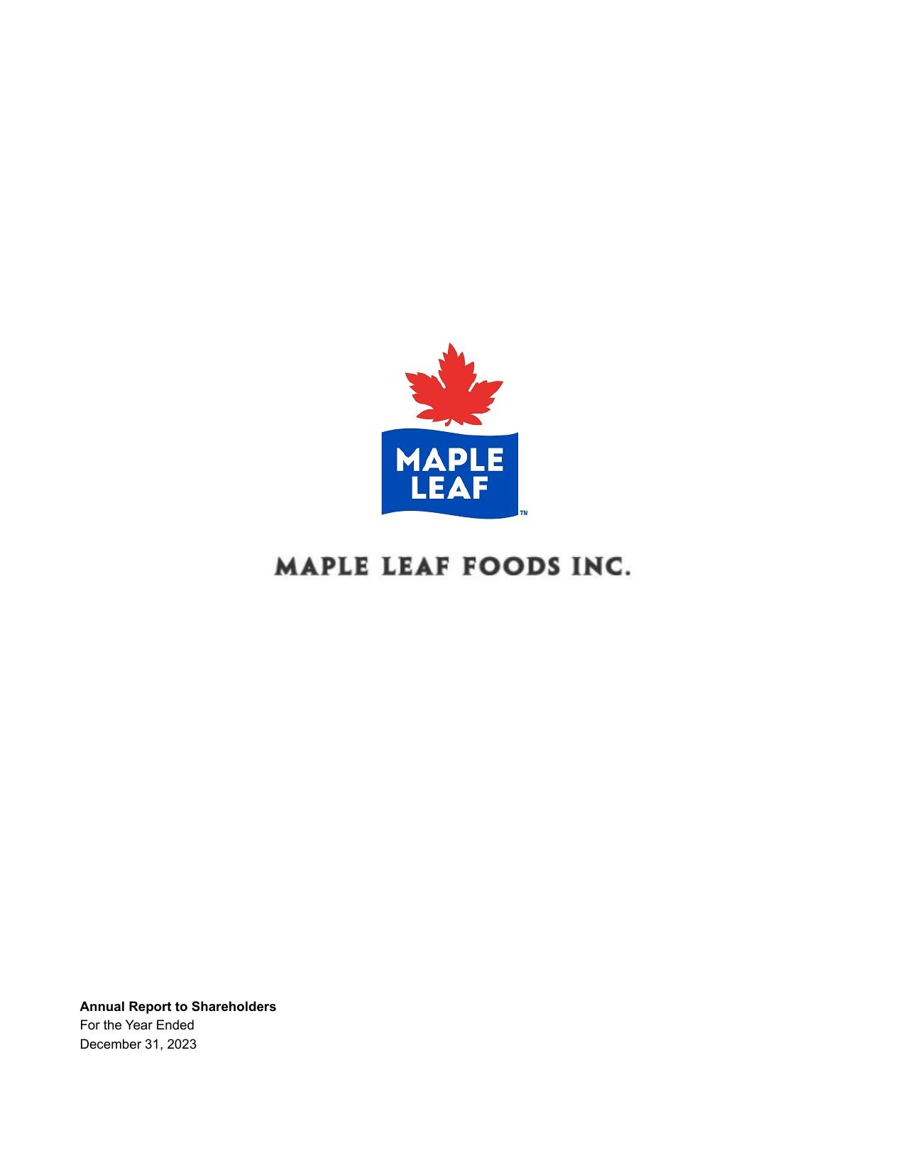MAPLELEAFFOODS 2024 Annual Report