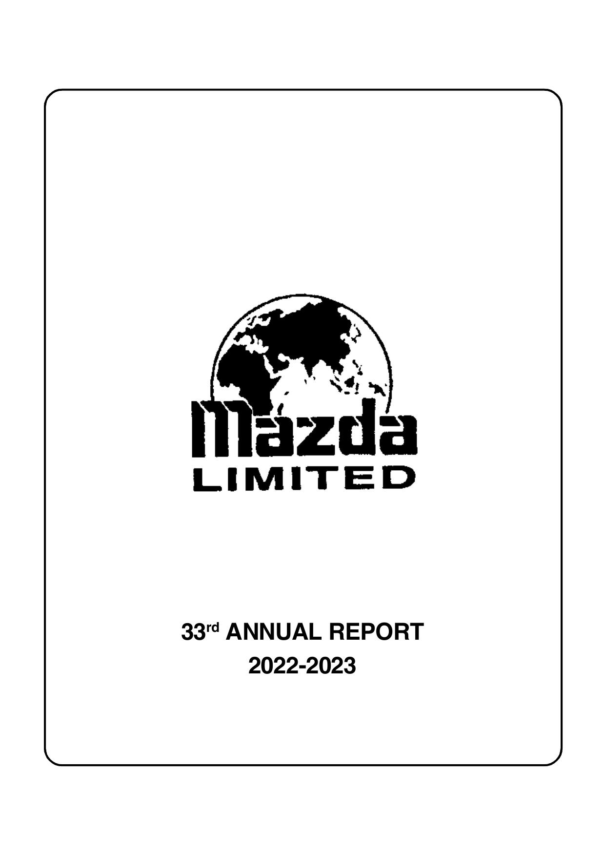 MAZDALIMITED 2022 Annual Report