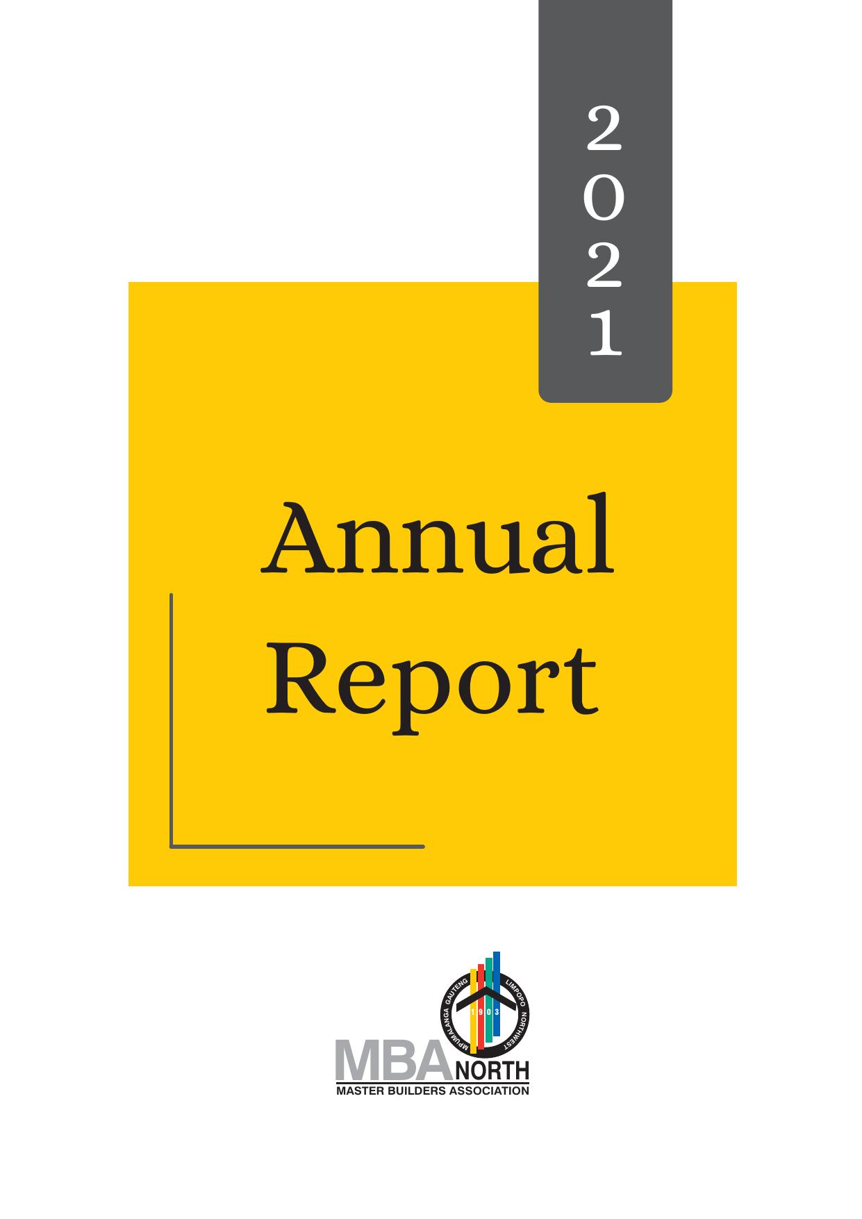 MBANORTH 2021 Annual Report