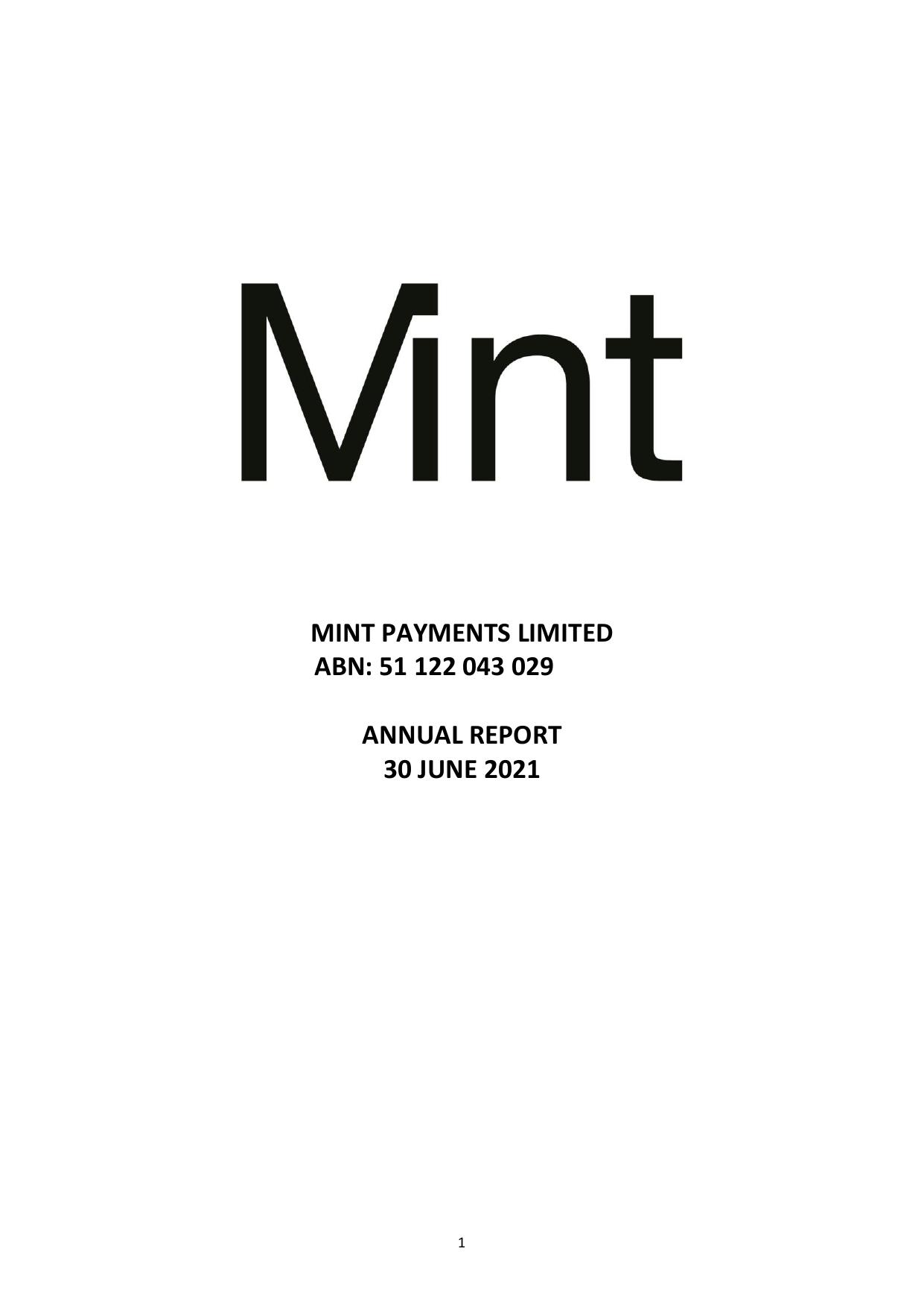 MINTPAYMENTS 2021 Annual Report