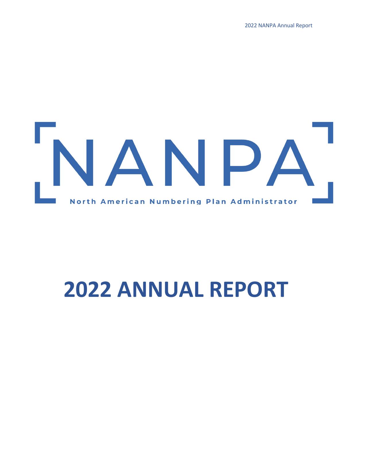 NATIONALNANPA 2022 Annual Report