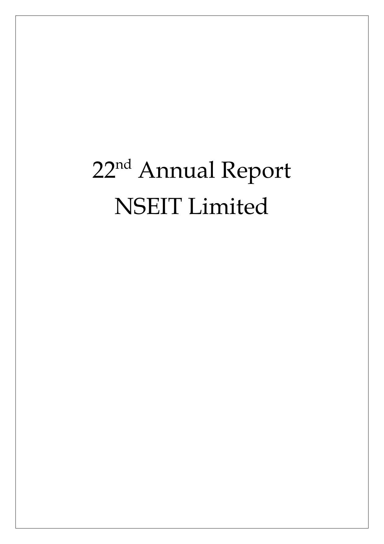 NSEIT 2023 Annual Report