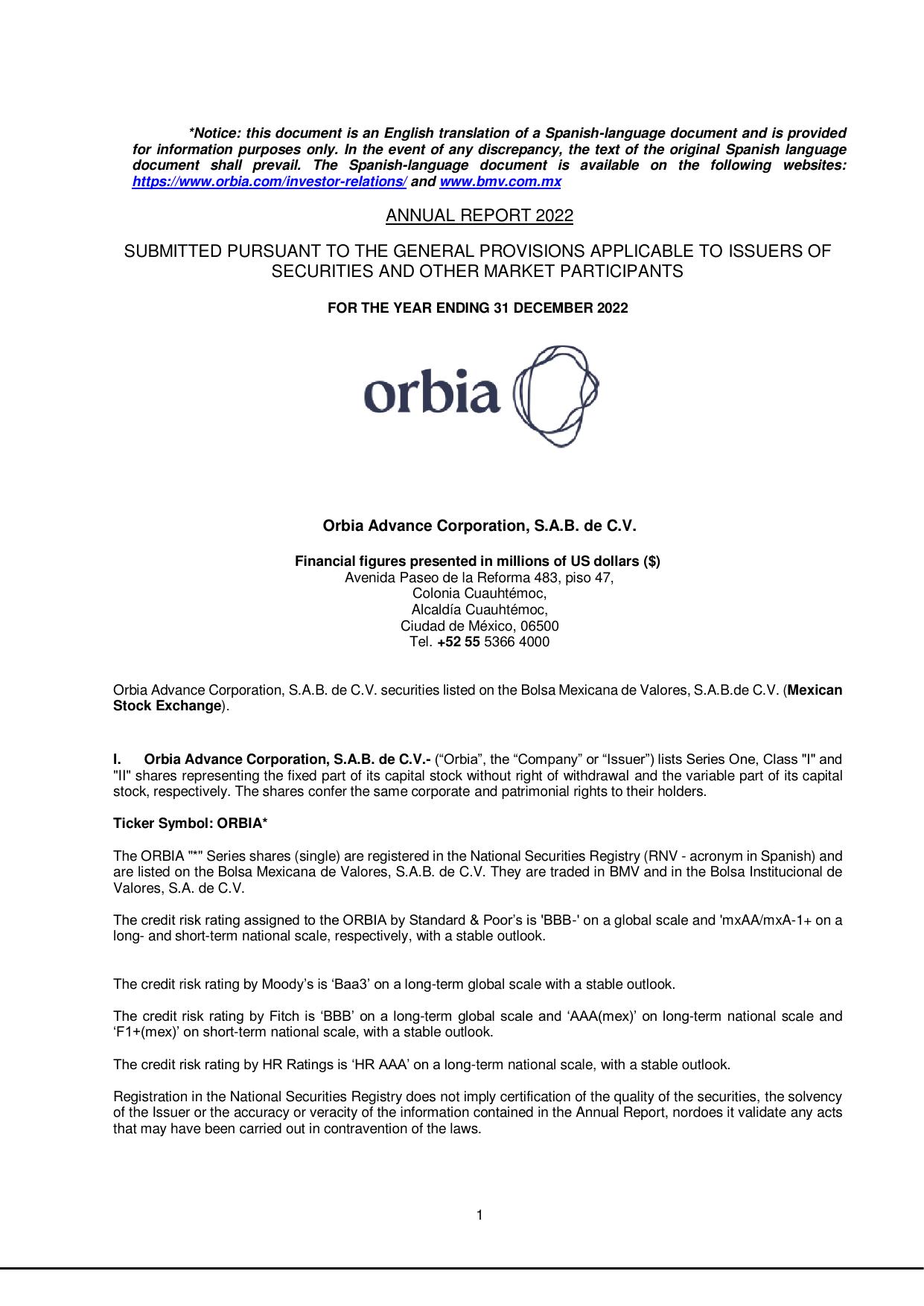 ORBIA 2022 Annual Report