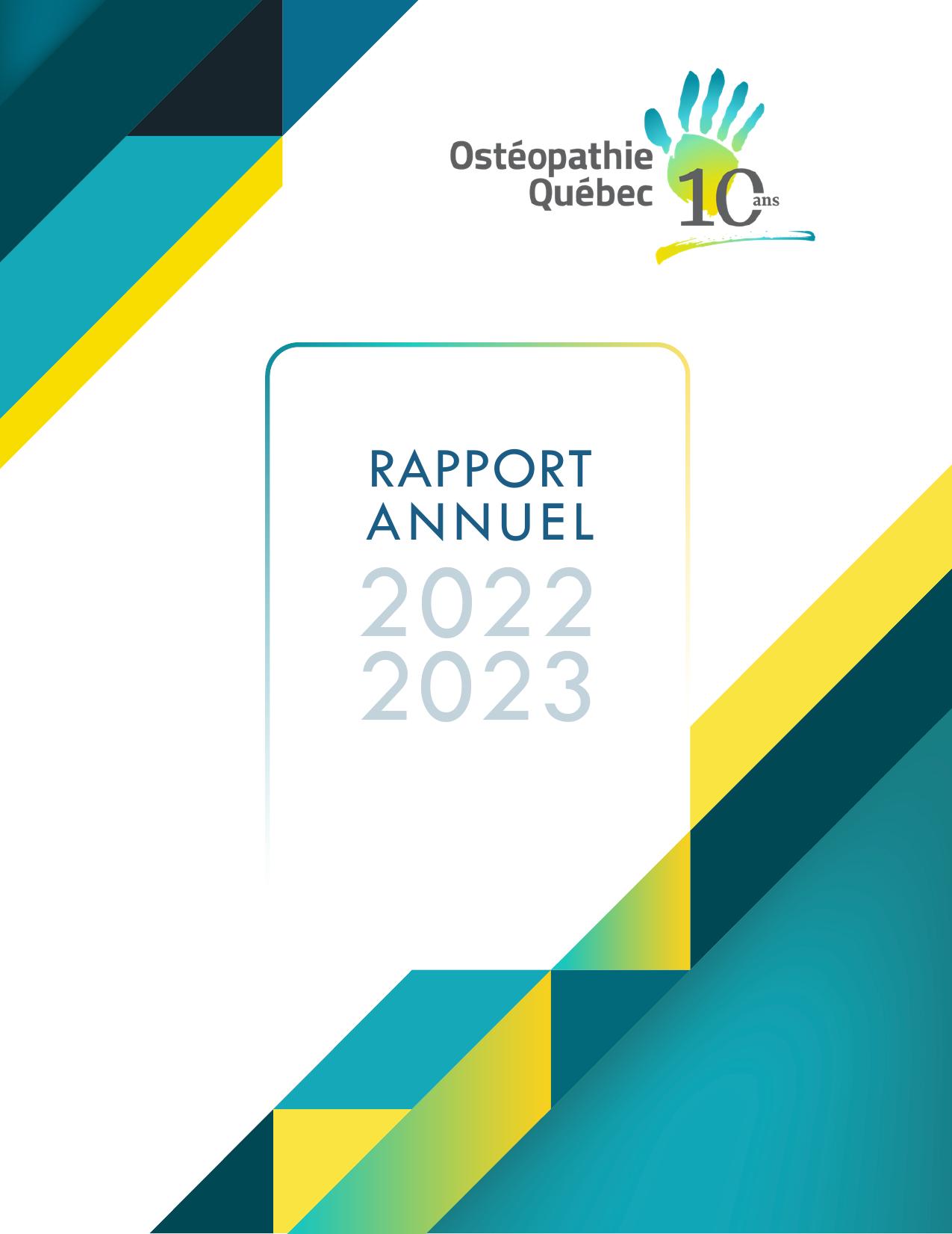 OSTEOPATHIEQUEBEC 2023 Annual Report