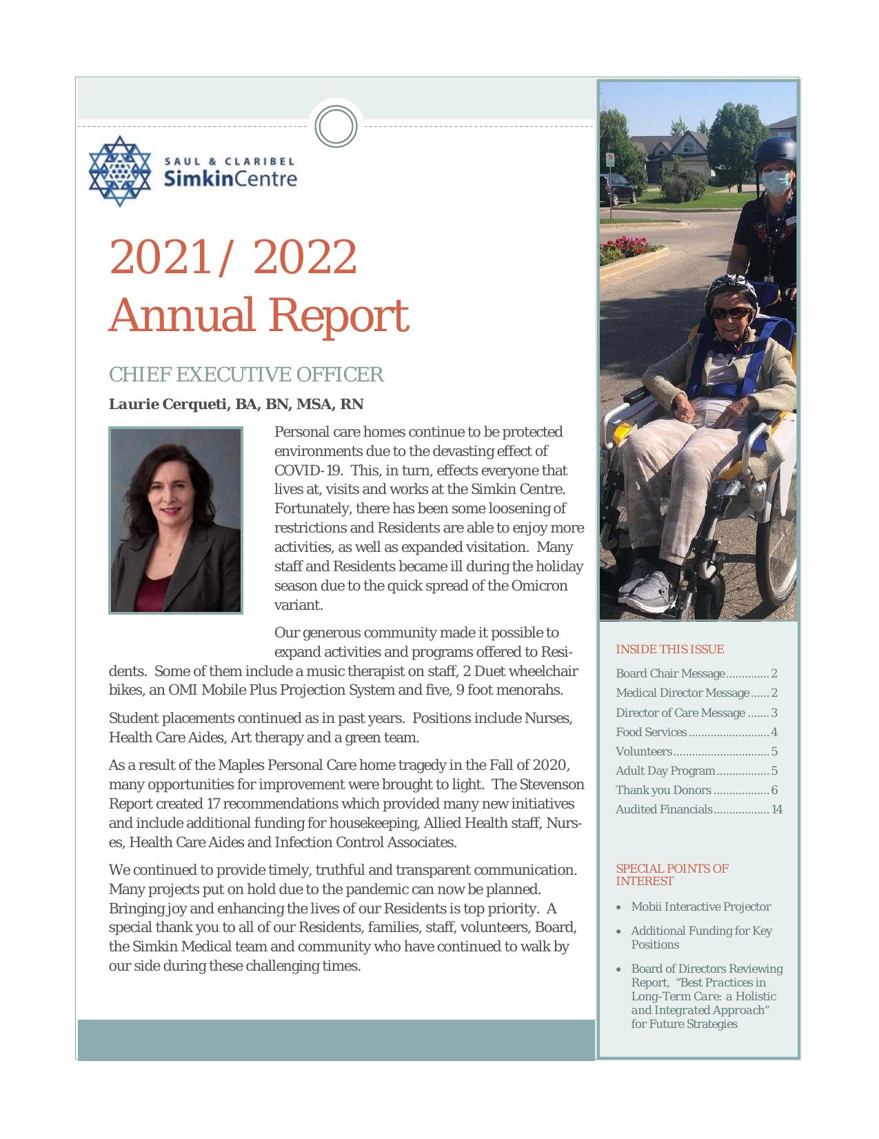 SIMKINCENTRE 2022 Annual Report
