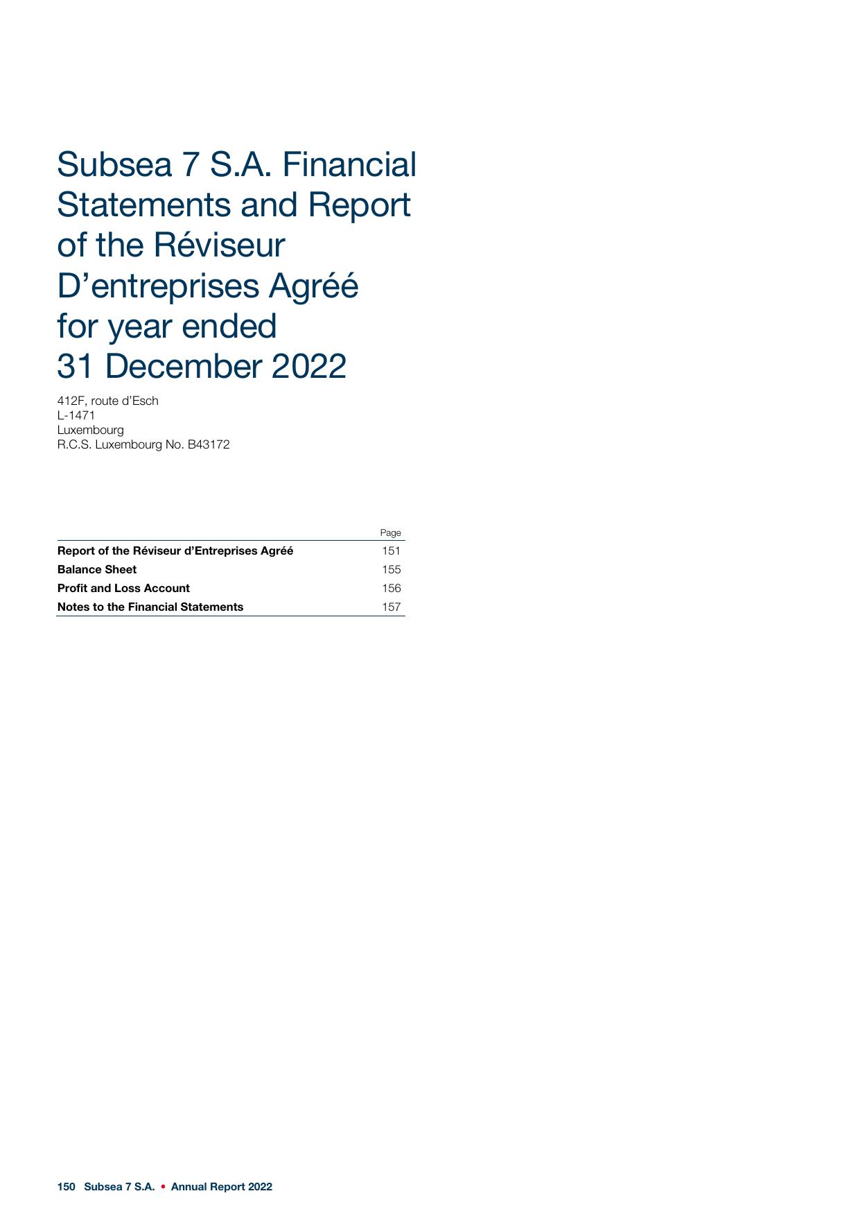 SUBSEA7 2022 Annual Report