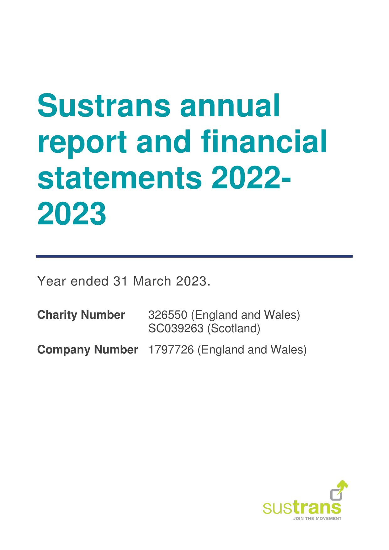 SUSTRANS.ORG.UK 2022 Annual Report