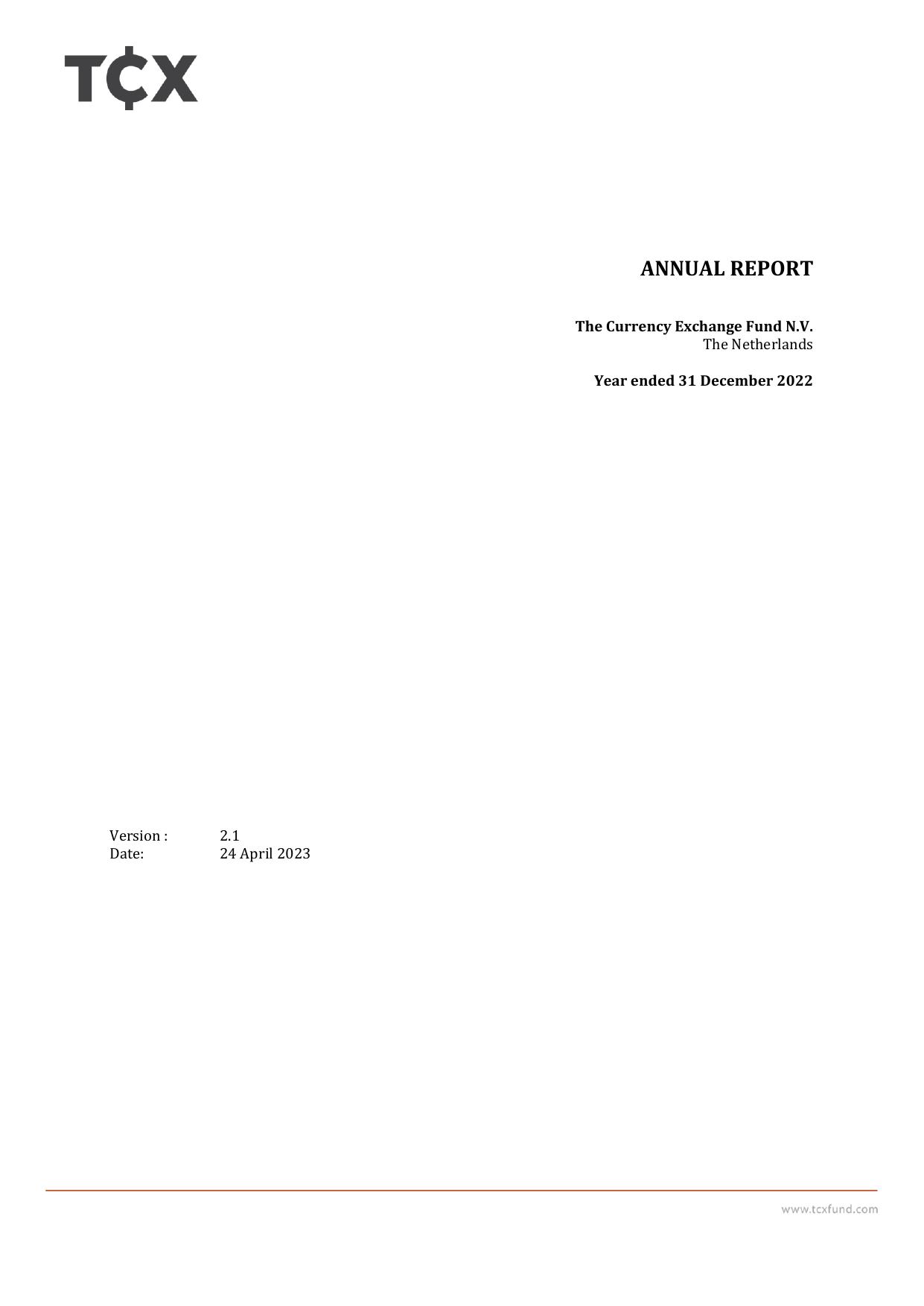 TCXFUND 2023 Annual Report