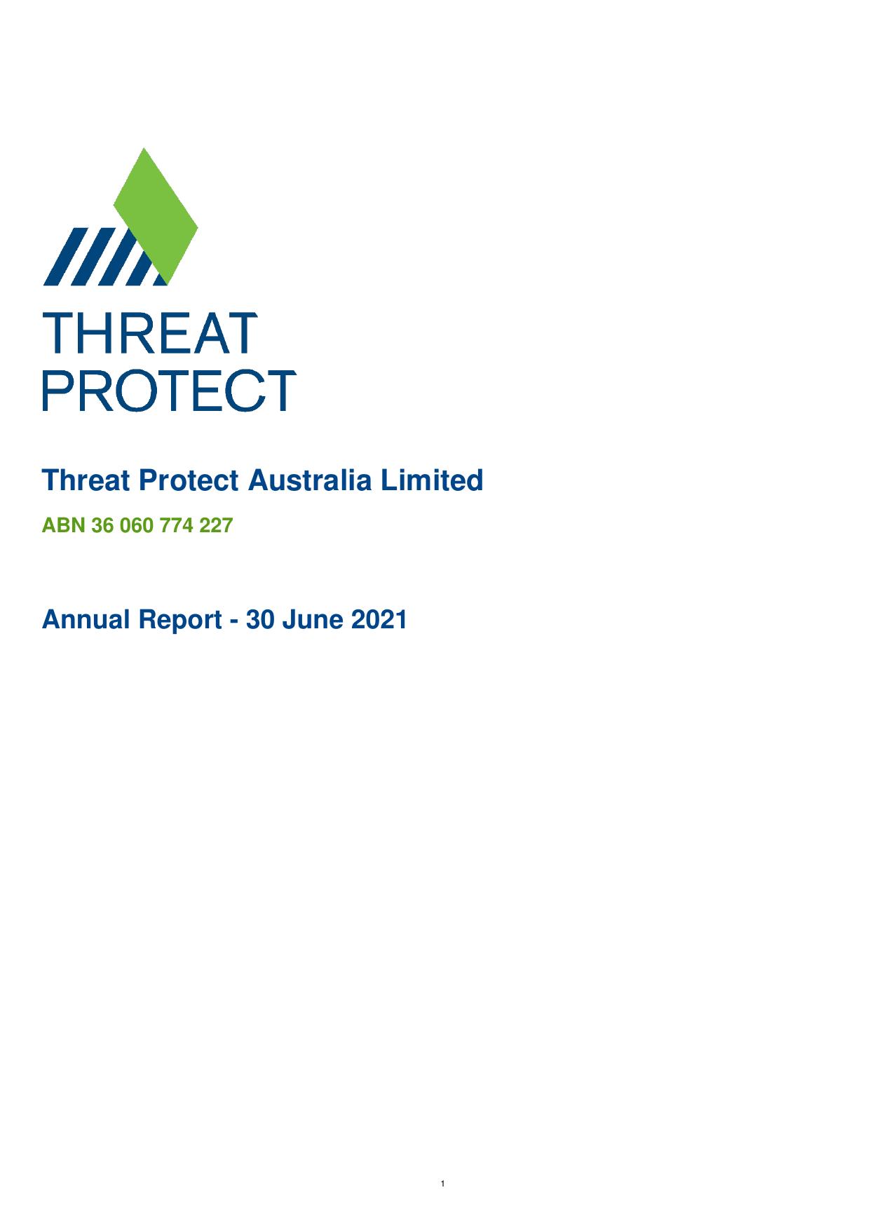 THREATPROTECT 2021 Annual Report