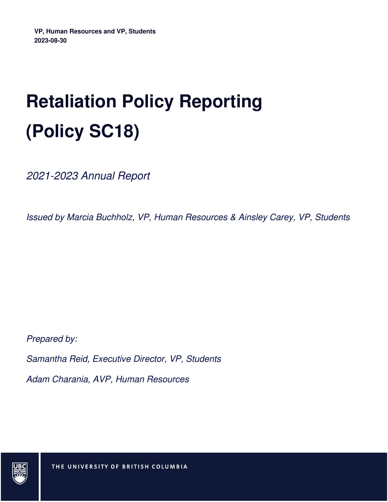 UBC 2023 Annual Report