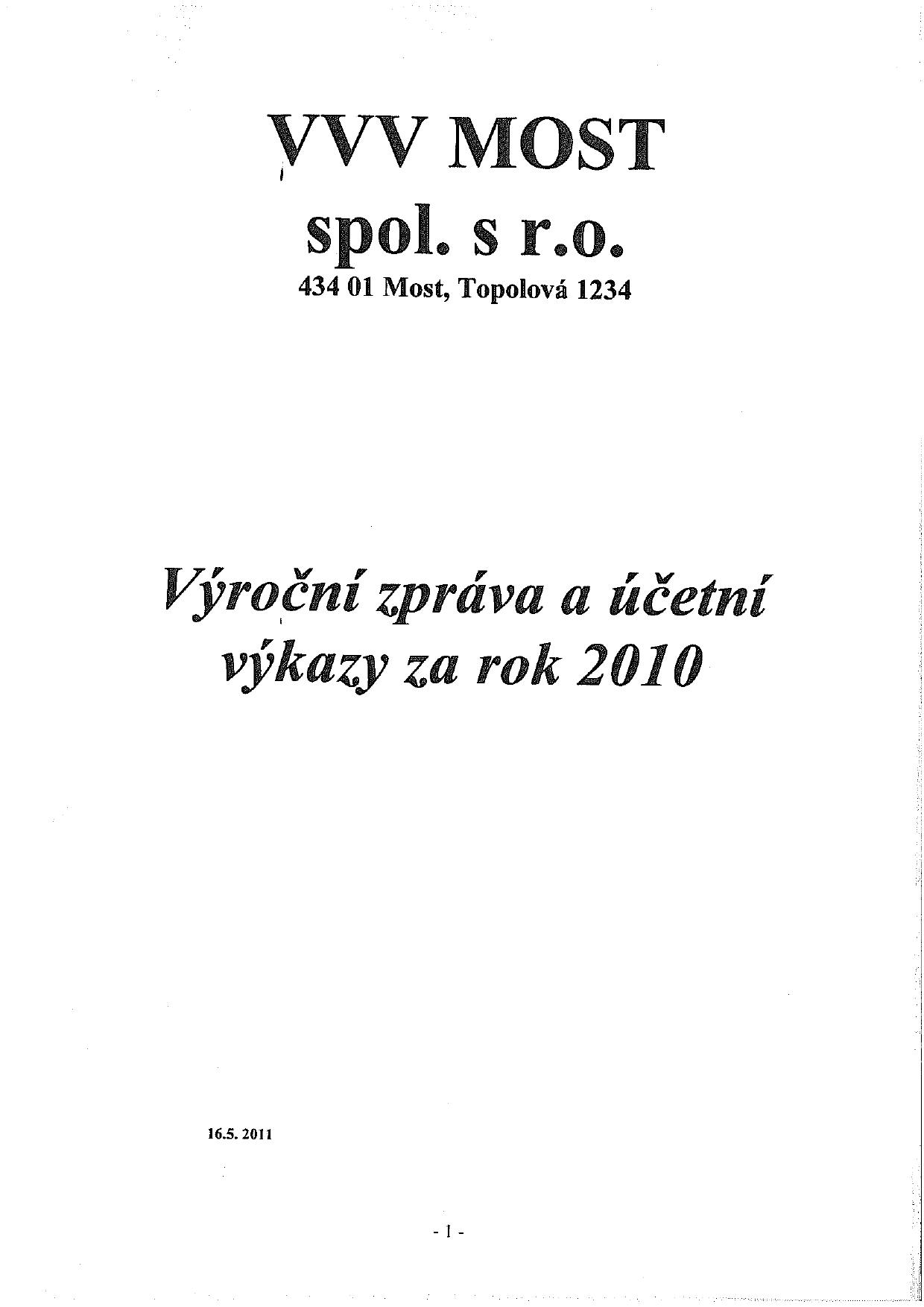 VVVMOST Annual Report